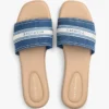 Webbing Logo Denim Slide Sandal Webbing Logo Denim Slide Sandal