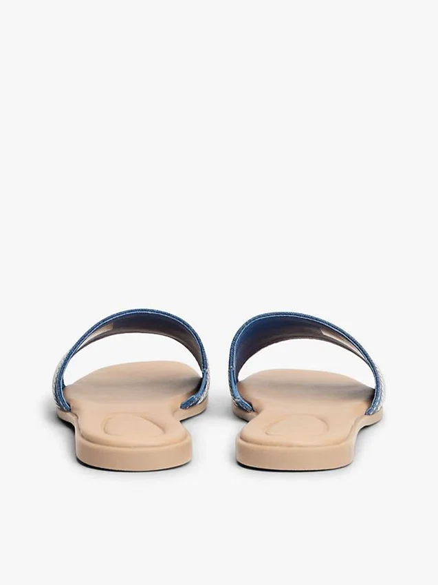 Webbing Logo Denim Slide Sandal Webbing Logo Denim Slide Sandal