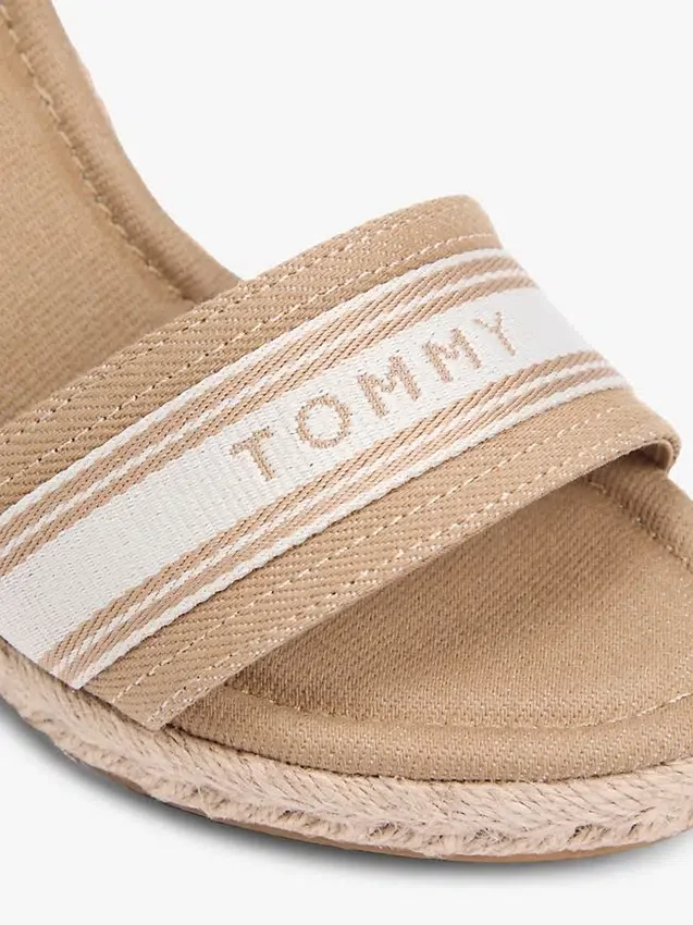 Webbing Logo Denim Wedge Espadrille Webbing Logo Denim Wedge Espadrille