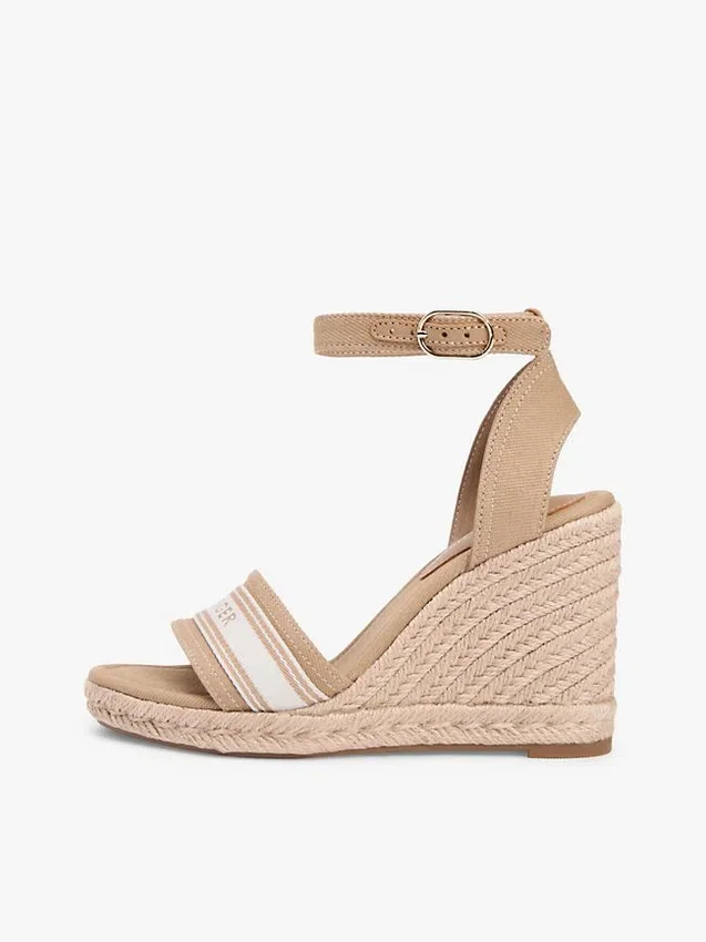 Webbing Logo Denim Wedge Espadrille Webbing Logo Denim Wedge Espadrille
