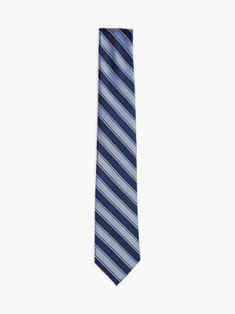 Wide Diagonal Stripe Silk-Blend Tie