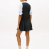 Wool-Blend Pleated Mini Dress