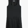 Wool-Blend Pleated Mini Dress