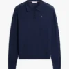 Wool-Silk Blend Sweater Polo