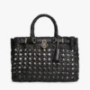 Woven Leather Mini Tote Bag Woven Leather Mini Tote Bag