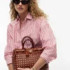 Woven Leather Mini Tote Bag Woven Leather Mini Tote Bag