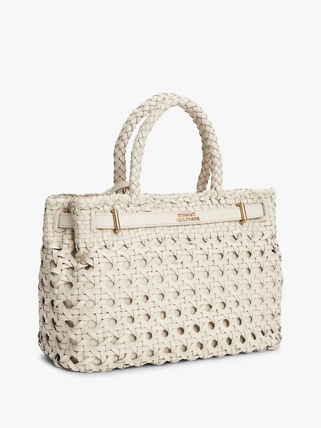 Woven Leather Mini Tote Bag Woven Leather Mini Tote Bag
