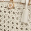 Woven Leather Mini Tote Bag Woven Leather Mini Tote Bag