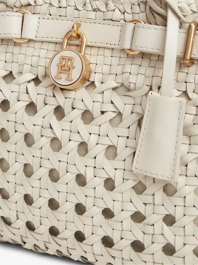 Woven Leather Mini Tote Bag Woven Leather Mini Tote Bag