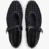 Woven Leather Mix Mary Jane Flat Woven Leather Mix Mary Jane Flat